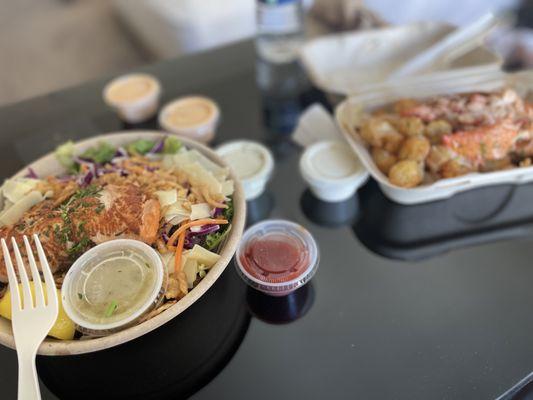 Keto Salmon Salad, Lobster Roll