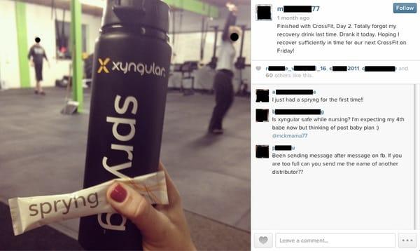 Clients unwittingly used in an advertisement for nutritional supplements.