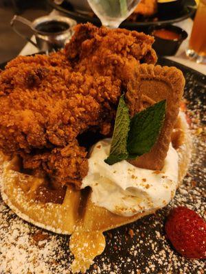 Chicken & Cookie Butter Waffle