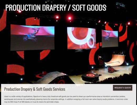 Spectrum Production Services
 Drapery - Soft Goods - Masking
