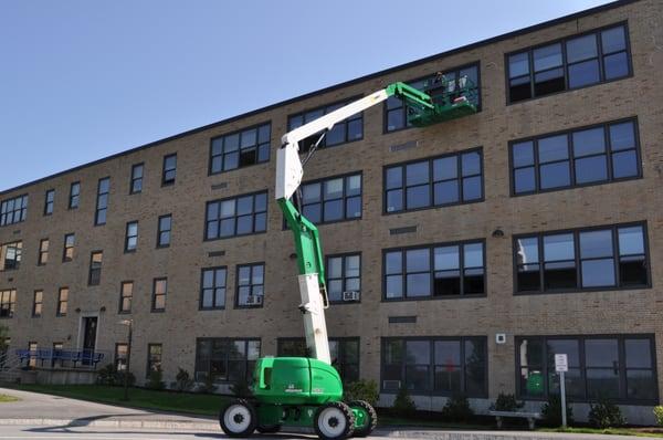 Industrial window cleaning.