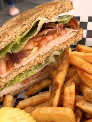 Turkey club sandwich