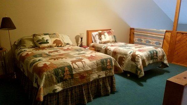 Loft with twin and double.
