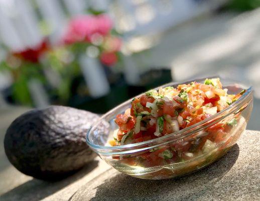 Pico de gallo, or simply "salsa fresca"