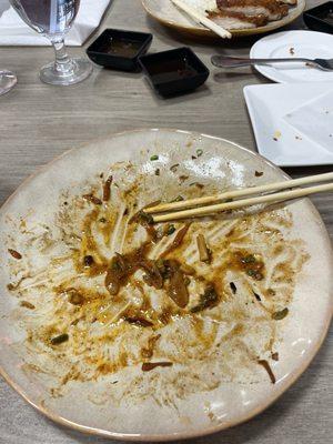 This was the steak Udon noodles, now it's just the aftermath of what they do to me. This place has amazing food and nice prices!