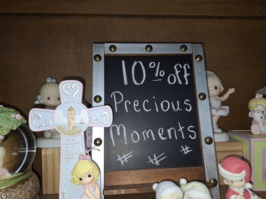A Dealers Sale on Precious Moments Figures