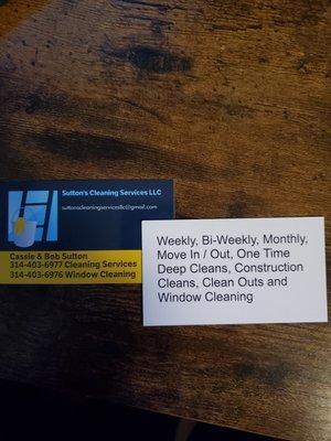 Sutton's Cleaning Services LLC