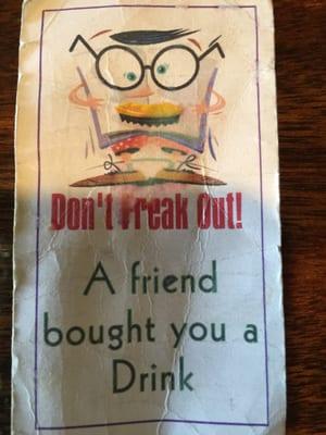 A very generous crowd! Cheap drinks gives everyone a chance to buy the bar a round!