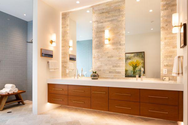 Bathroom remodel by North River Builders