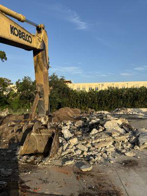 Building pad removal