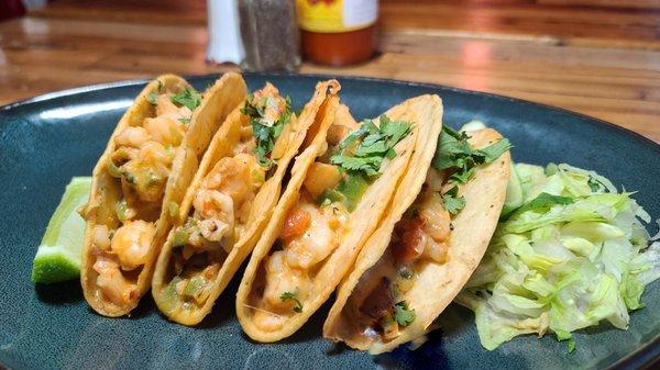 New menu item. Tacos Governador Hard shell tacos filled with sautéed shrimp with a spicy chipotle crema. $14 Jan 2023