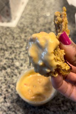 Shrimp with sauce you get on the side