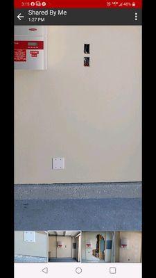 The two holes in the wall afterward