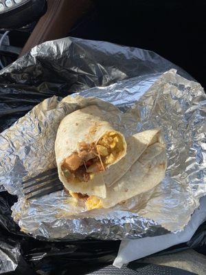 Albuquerque breakfast burrito. April 2024