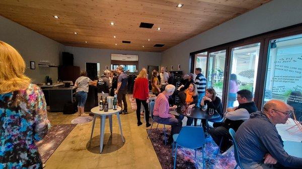 Outer Space Wine Tasting going on.