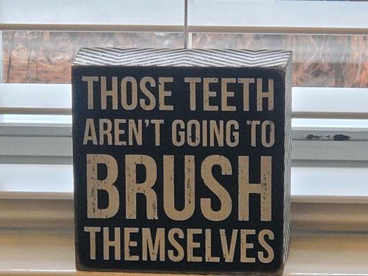 Interesting decor / humor / relaxation / etc