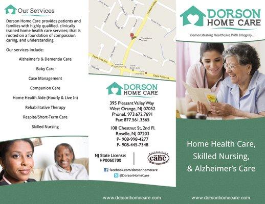 Dorson Home Care, INC brochure