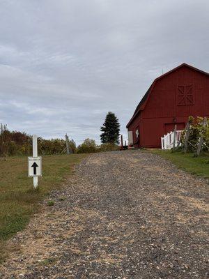 The walk up to the entrance from the car. (Handicap parks much closer)
