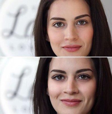 Natural Volume Full-Set. Before and after pictures.