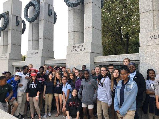 GO students at the World War II Memorial!