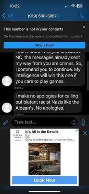 More Of Her Nasty Comments...