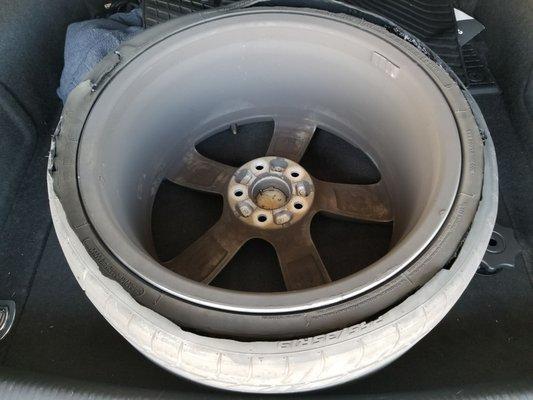 BLOWN tire on a vehicle bought at this Dealer!! Double, and Triple check all the vital parts of ANY car these "clowns" try to sell