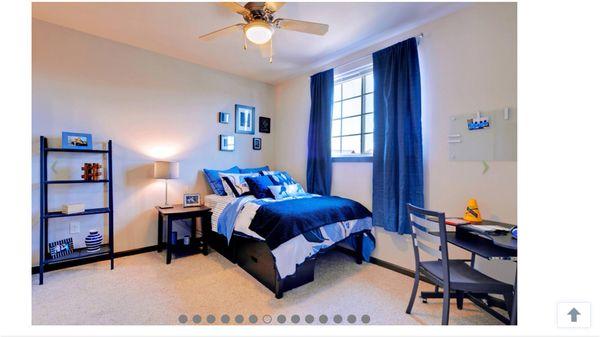 Our spacious bedrooms feature private baths!