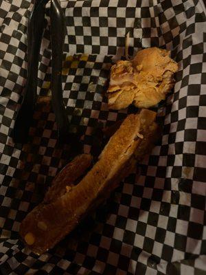 Chicken (no bone) pork rib (bone)