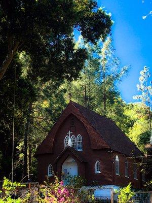 A Catholic Church surrounded by Natural Beauty