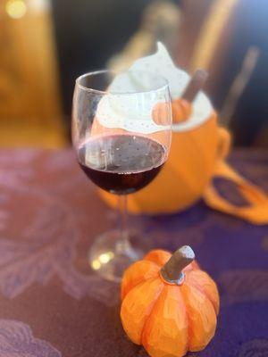 Fall day and sipping the new sparkling sirah