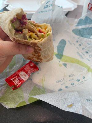Grilled chipotle chicken burrito