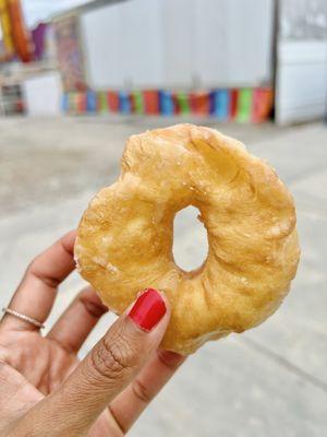 A Britt's donut on the boardwalk