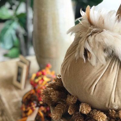 Handmade velvet pumpkins look beautiful no matter what the season!