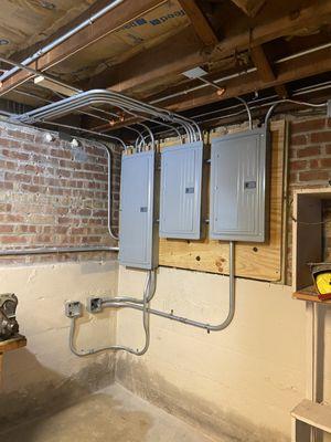 200amp Multiunit panel upgrade from 100amp, Added additional panel for Common Areas