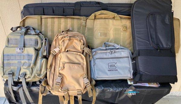 Firearm cases, backpacks