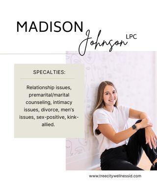 Madison Johnson, LPC specializing in couples and relationships