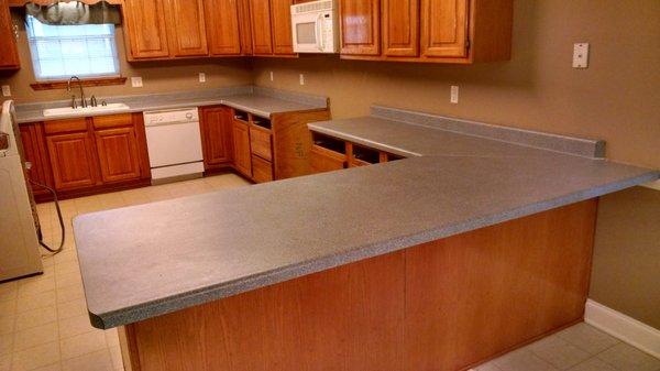 Before refinishing picture of Kitchen Counter top.