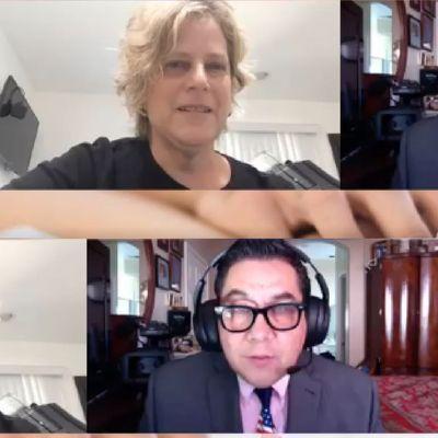 Dr. Ritchie being interviewed.