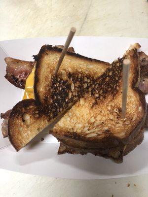 Pork belly grilled cheese