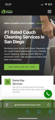 Their home page. Yelp reviews at bottom of page are FAKE! Customer service will hang up if you are calling for a complaint