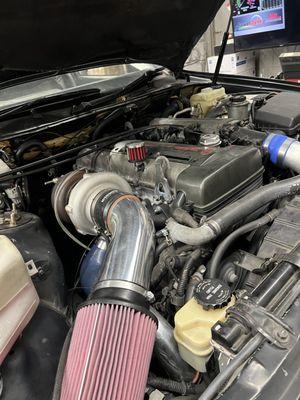 Custom single turbo kit made in house