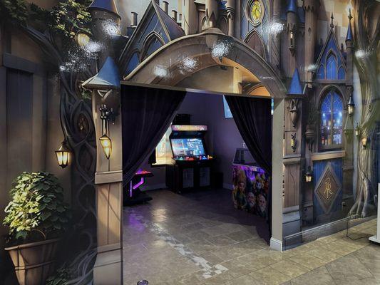 Arcade room full of different games, ice cream & movies!