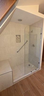 Heated floor and new shower