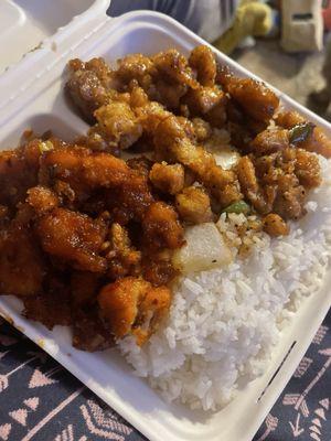Pepper chicken and general tsos chicken