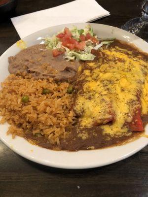 Cheese enchilada plate