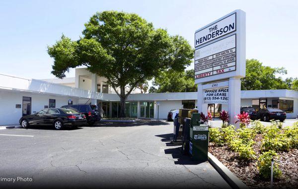 New Location suite 115 just to the left of the tree