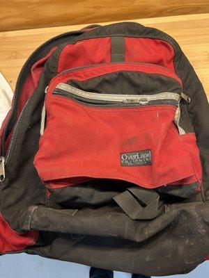 Red backpack