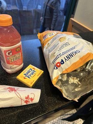 $17 dollars for a drink a gum and popcorn ?!?! It's a joke