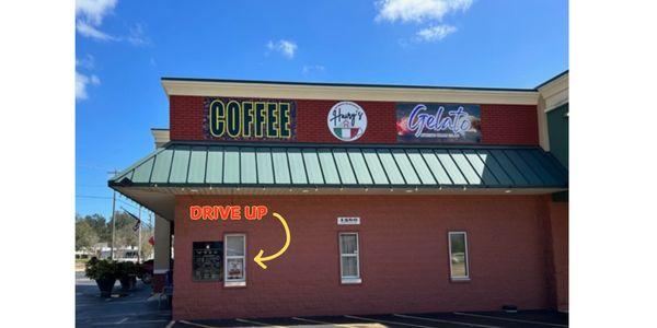 Get all you need and stay in your car!! Hairy's Cafe & Gelateria