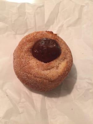 Cinnamon donut with Carmel drop